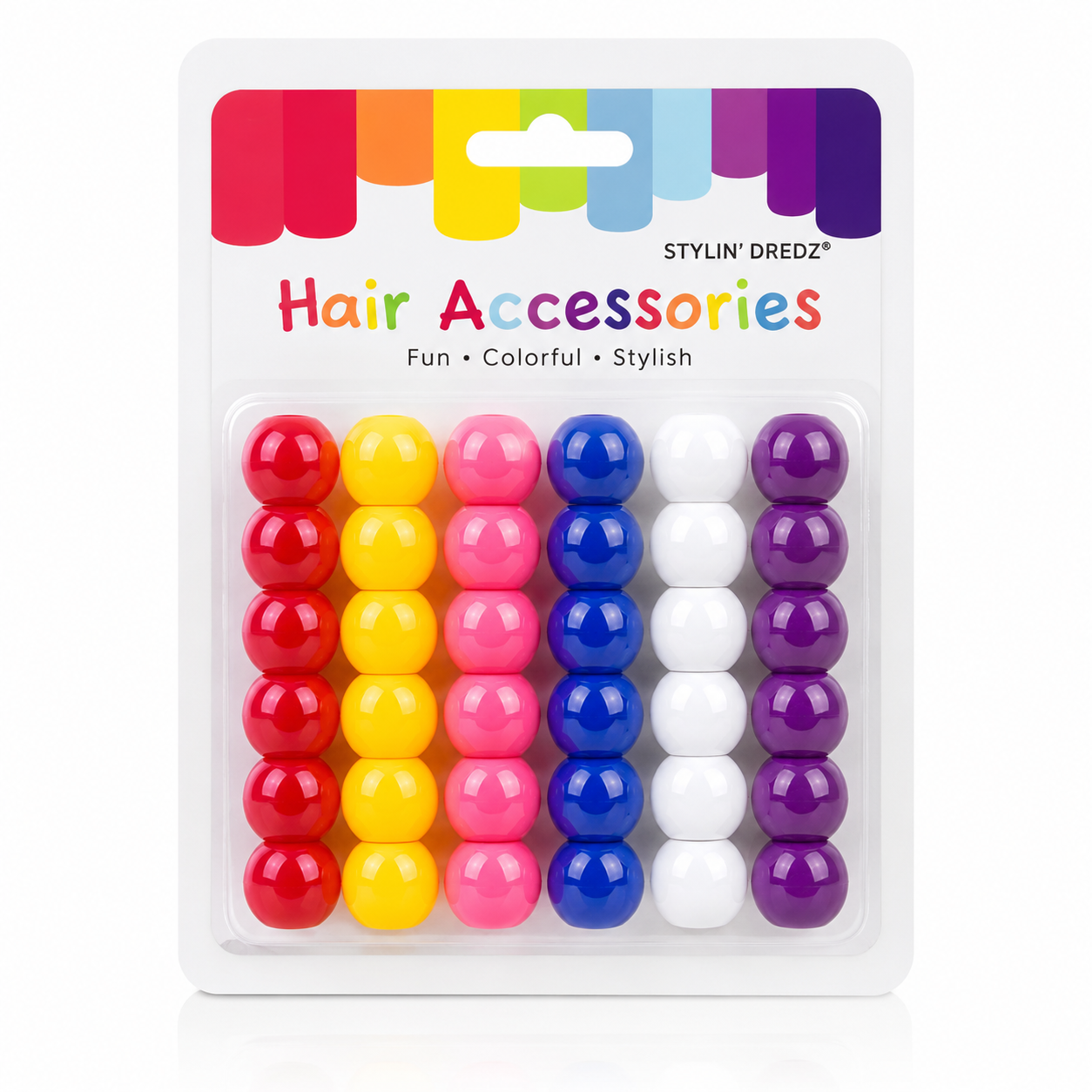 C&L Jumbo Plastic Hair Beads – 20mm