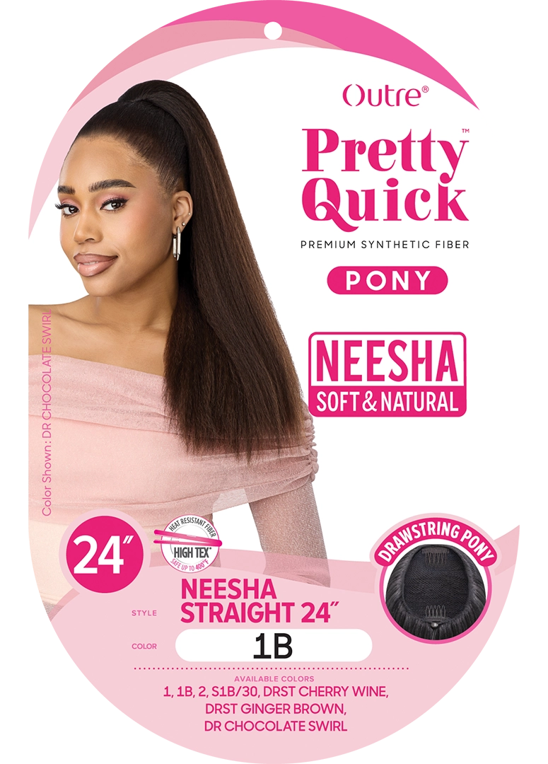 Outre Pretty Quick Drawstring Ponytail – Neesha Straight 24"