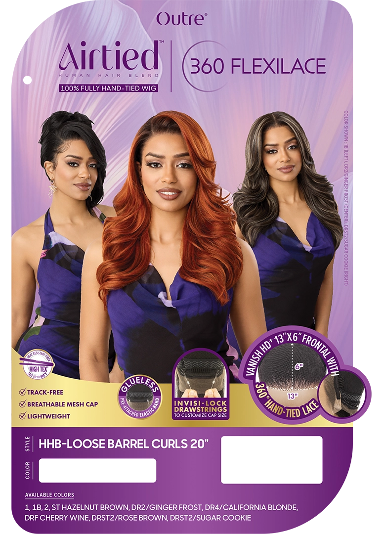 Outre Airtied 360 FlexiLace - HHB - Loose Barrel Curls 20”