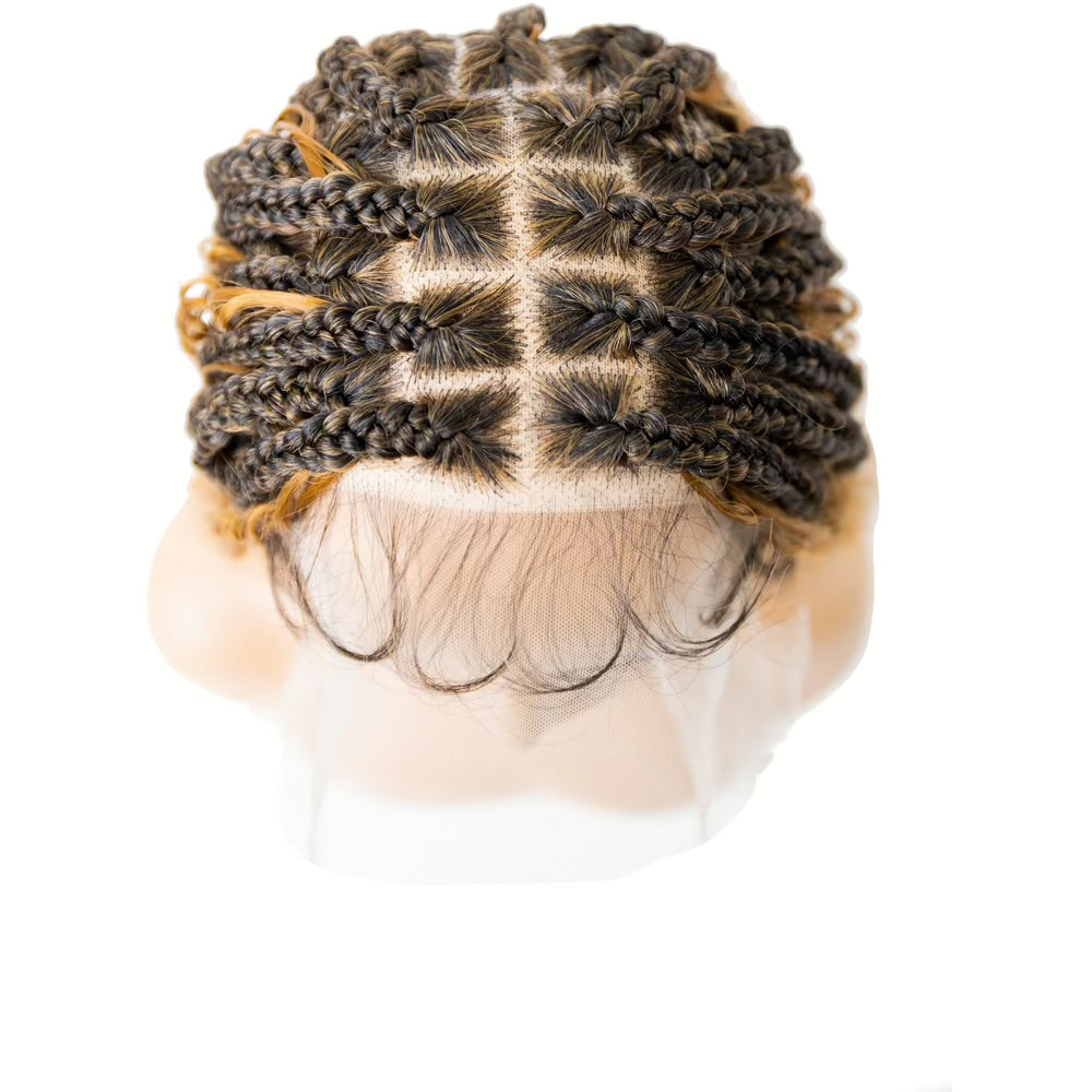 B & B Knotless Synthetic 100% Full HD Lace Wig - Bohemian Box Braid  24" & 32"