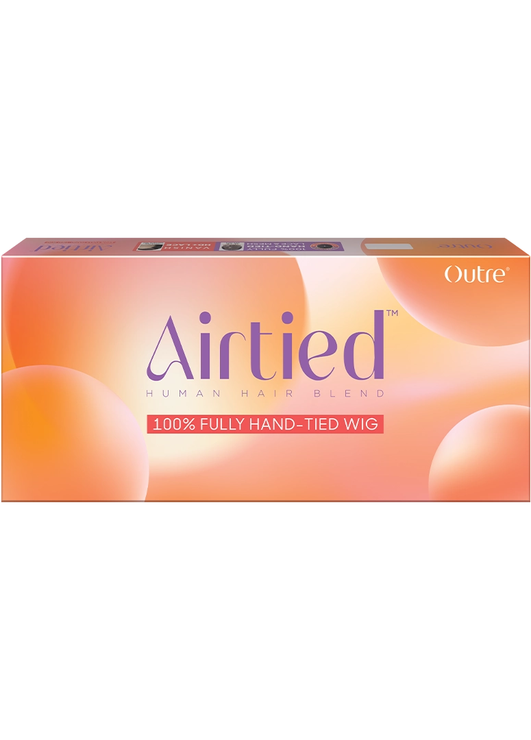 Outre Airtied 100% Fully Hand-Tied Human Hair Blend HD Lace Wig - Boho Passion Box Braids 24"