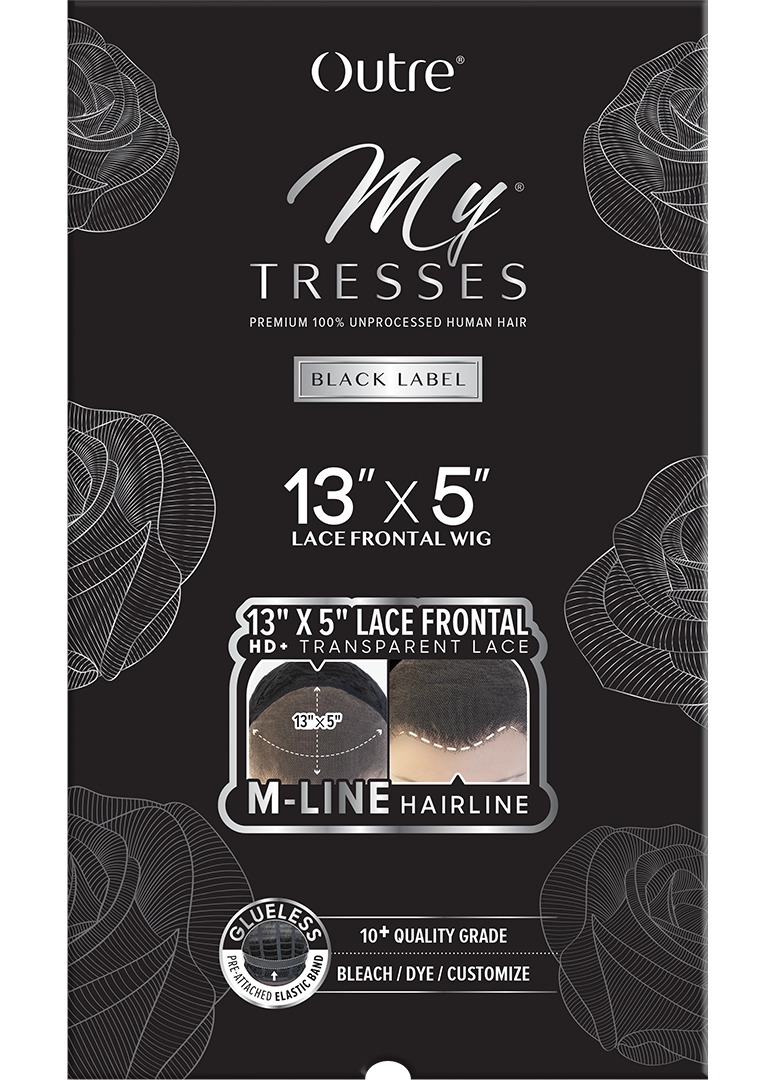 Outre MyTresses Black Label 13x5 Lace Frontal Wig 100% Unprocessed Human Hair - HH-Natural Curly Bob