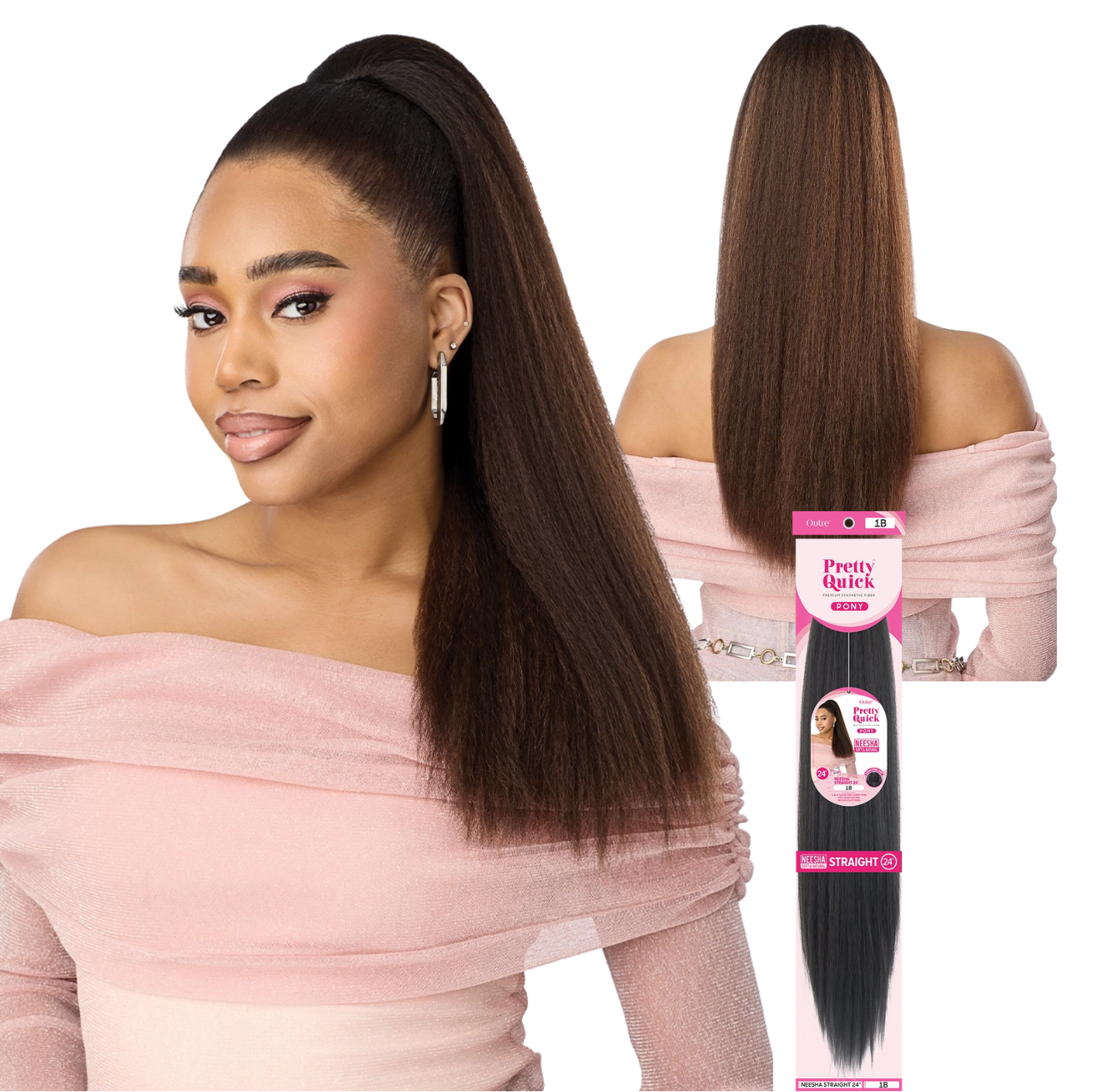 Outre Pretty Quick Drawstring Ponytail – Neesha Straight 24"