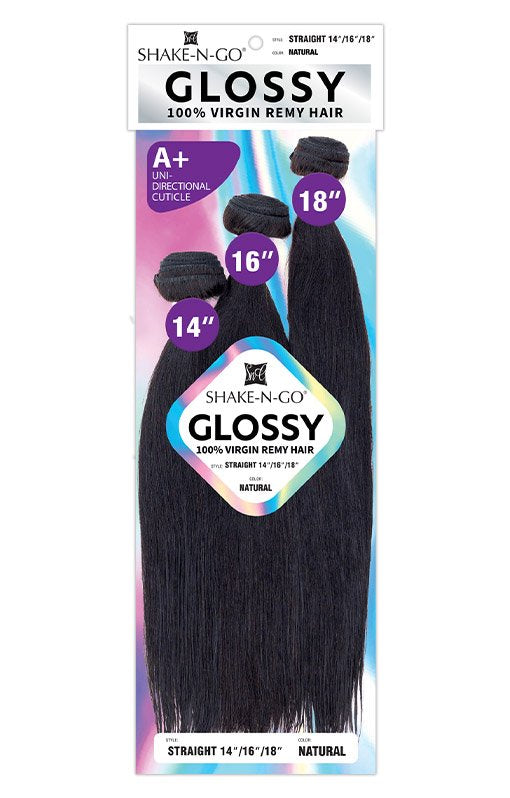 Shake-N-Go Glossy 100% Virgin Remy Hair Bundle Multipack - Straight