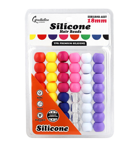 Crystal Collection Jumbo Wood Hair Beads 24pcs