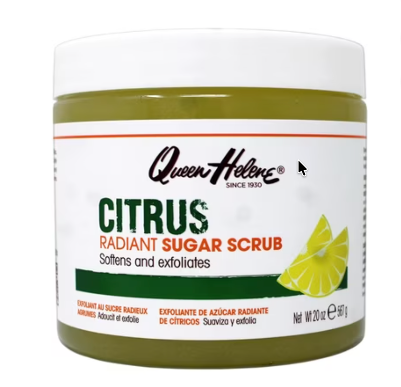 Queen Helene Sugar Scrub – Cocoa Butter, Citrus & Mint Julep, 20 oz