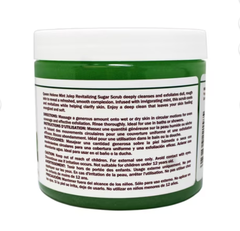 Queen Helene Sugar Scrub – Cocoa Butter, Citrus & Mint Julep, 20 oz