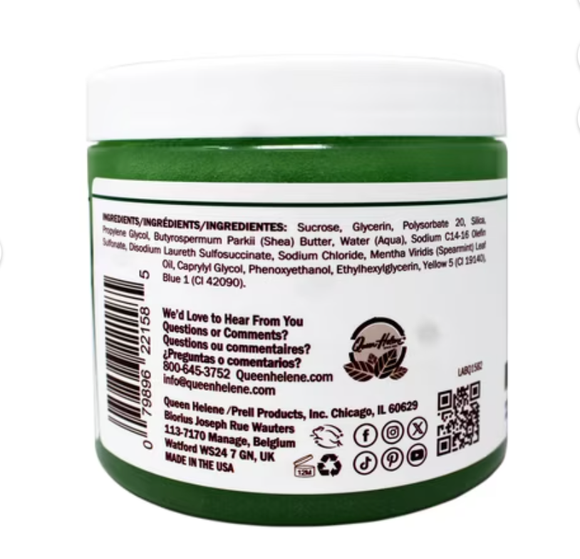 Queen Helene Sugar Scrub – Cocoa Butter, Citrus & Mint Julep, 20 oz