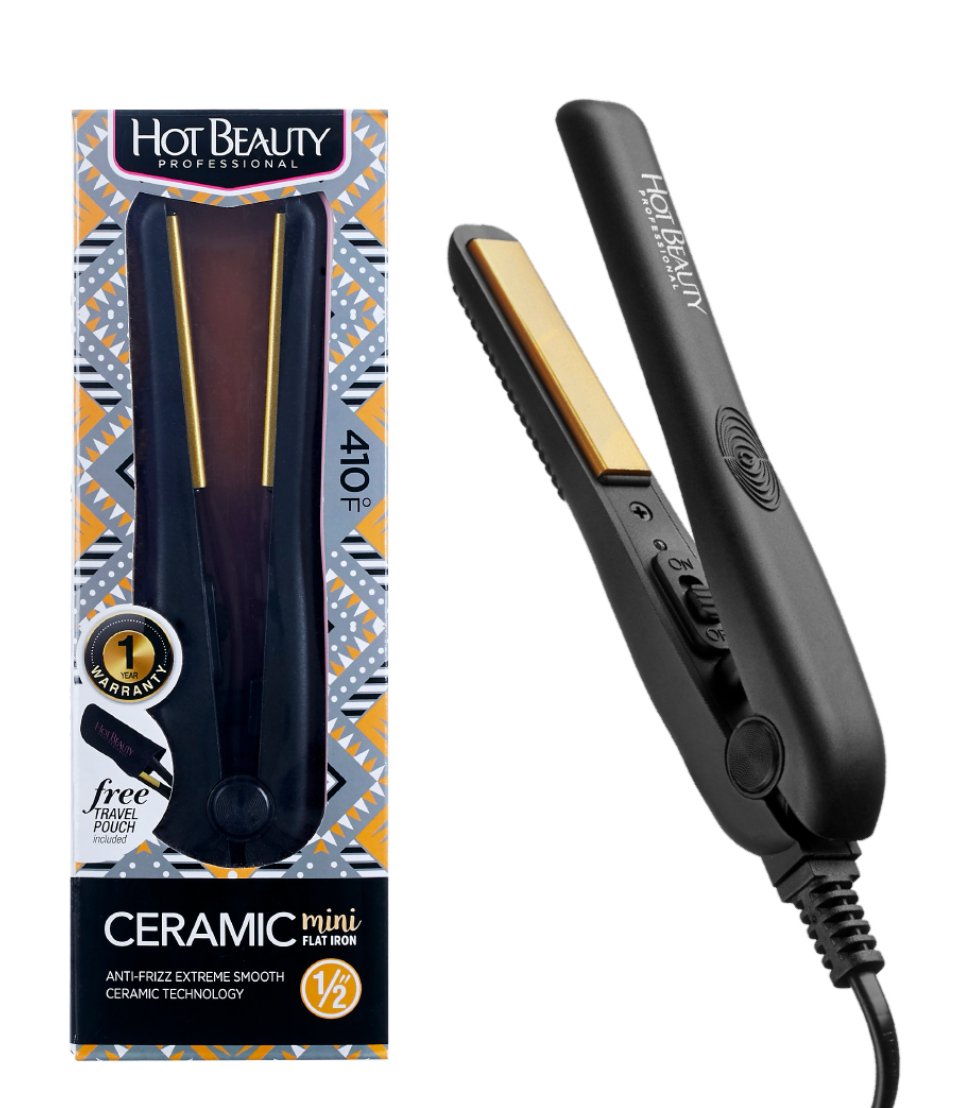 Hot Beauty Ceramic Mini Flat Iron – 1/2"