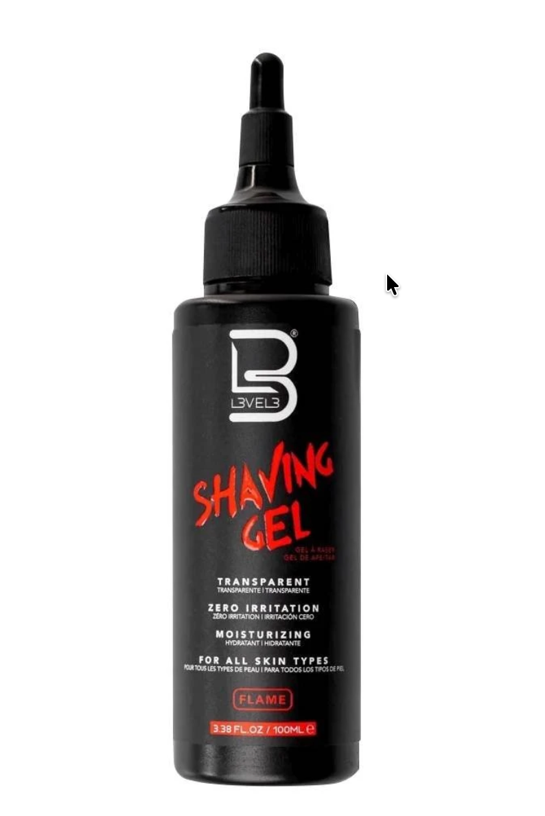 L3VEL3 Shaving Gel – Aqua & Flame, 3.38 oz