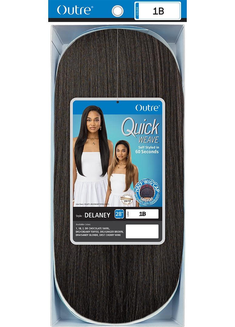 Outre Quick Weave Synthetic Half Wig – Delaney