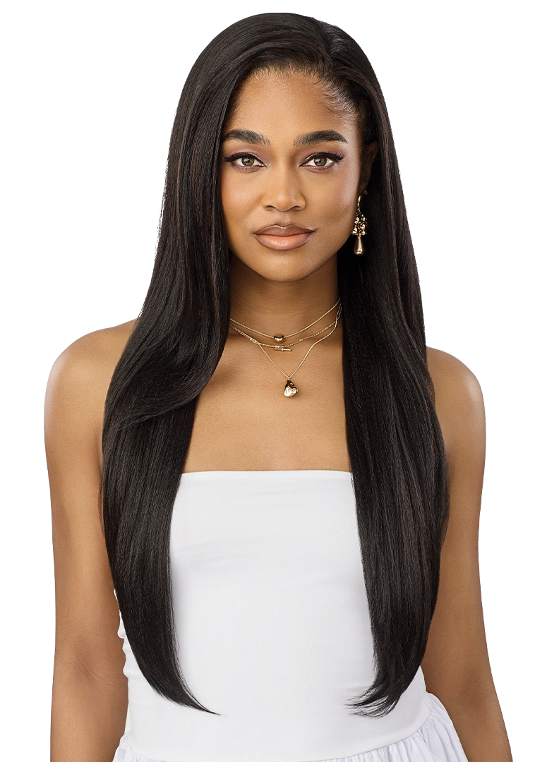 Outre Quick Weave Synthetic Half Wig – Delaney