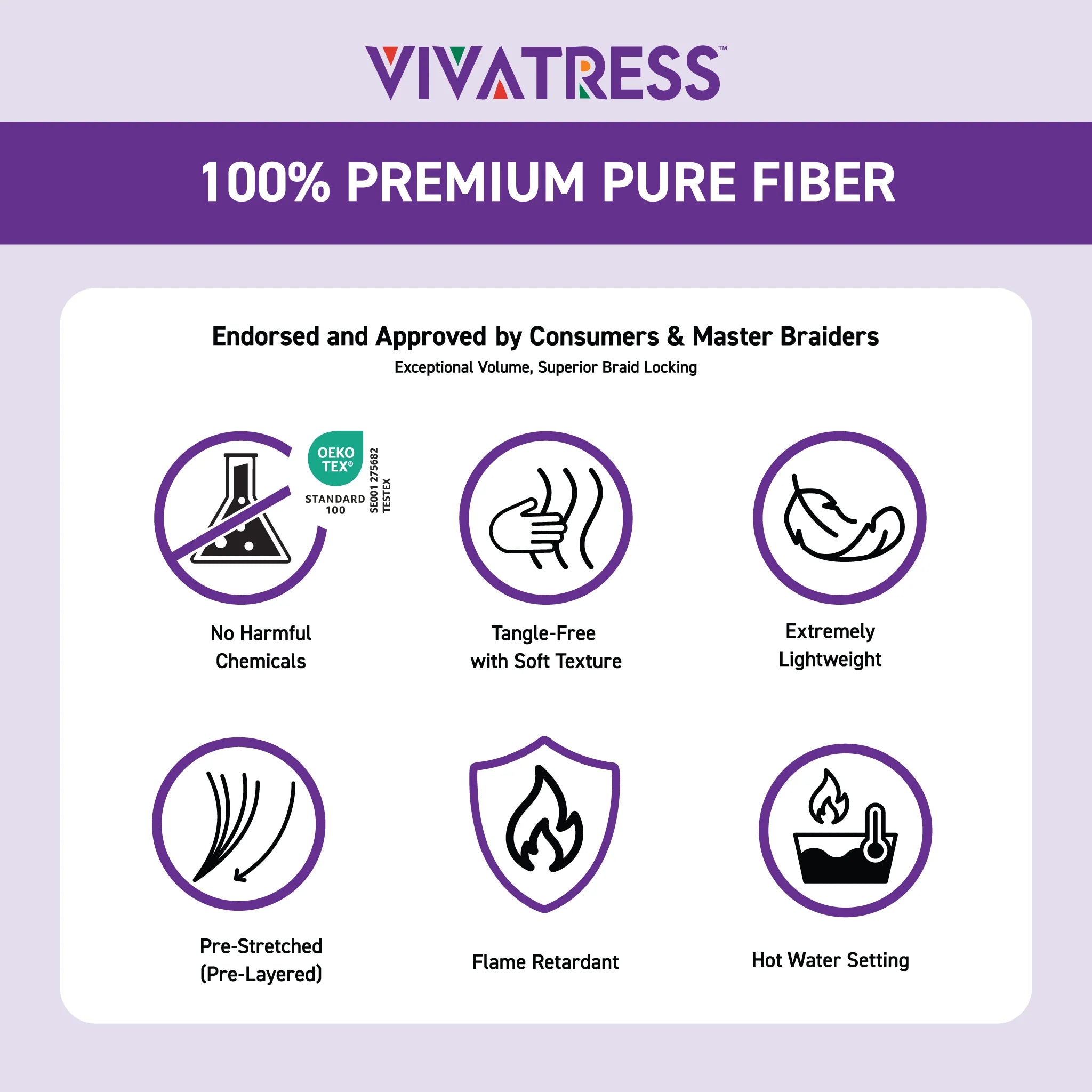 Vivace By Kiss Vivatress 3X Pre-Stretched Kids Braid – 32"