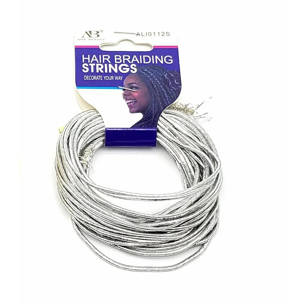 AB Hair Braiding Strings | ALI0112S, ALI0112B2, ALI0112RA | Metallic Threads for Stylish Braids & Locs - Beauty Exchange Beauty Supply