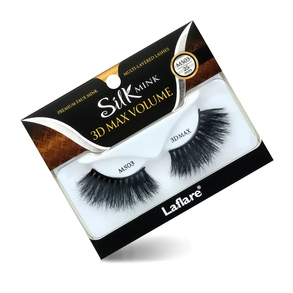 Laflare 3D Silk Mink Max Volume Lashes – 25mm