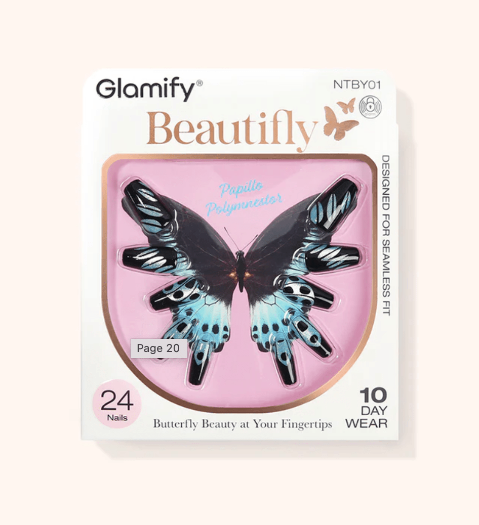 Absolute New York Beautifly Press - On Nails - Coffin Medium - Beauty Exchange Beauty Supply