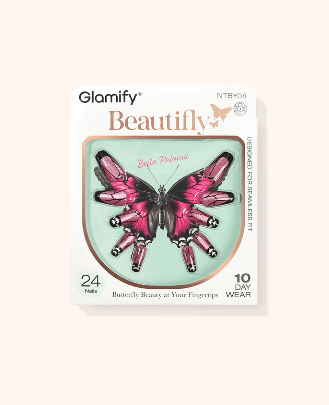 Absolute New York Beautifly Press - On Nails - Coffin Medium - Beauty Exchange Beauty Supply