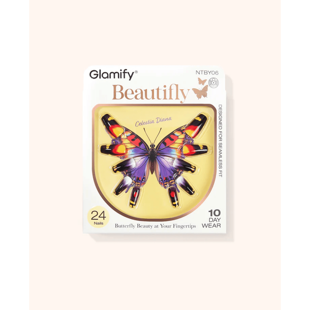 Absolute New York Beautifly Press - On Nails - Coffin Medium - Beauty Exchange Beauty Supply