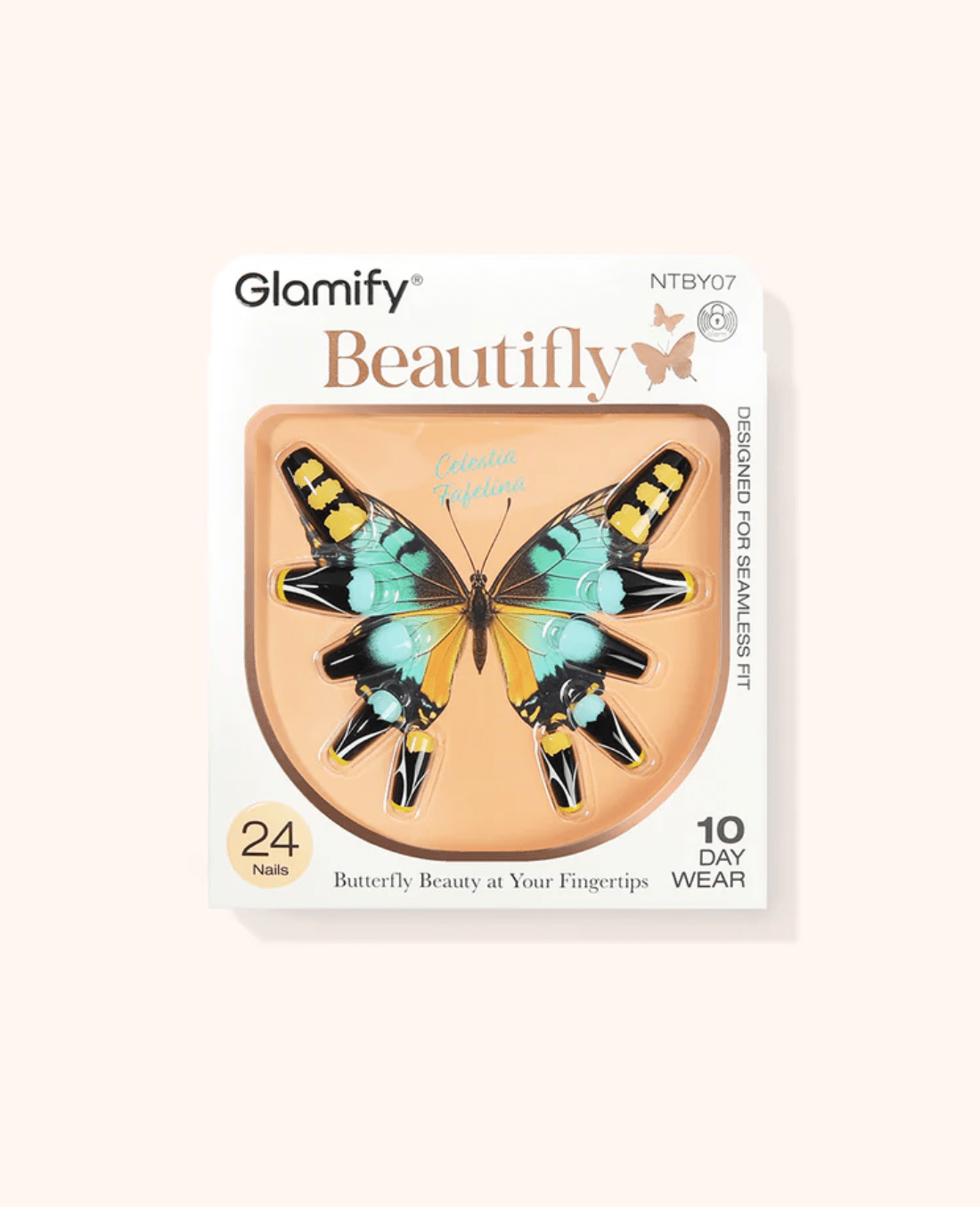 Absolute New York Beautifly Press - On Nails - Coffin Medium - Beauty Exchange Beauty Supply