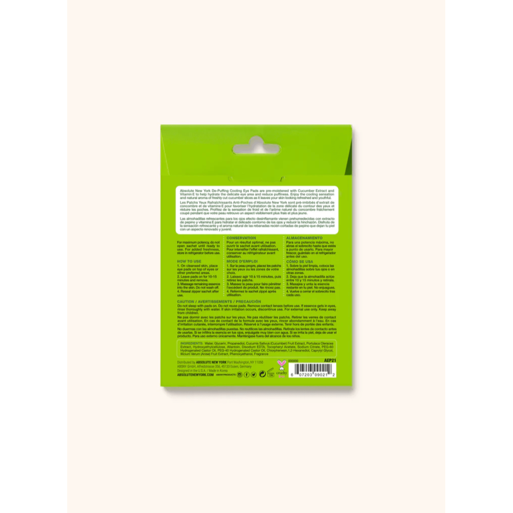 Absolute New York Exfoliating & Cooling Eye Pads – 16 Pads - Beauty Exchange Beauty Supply