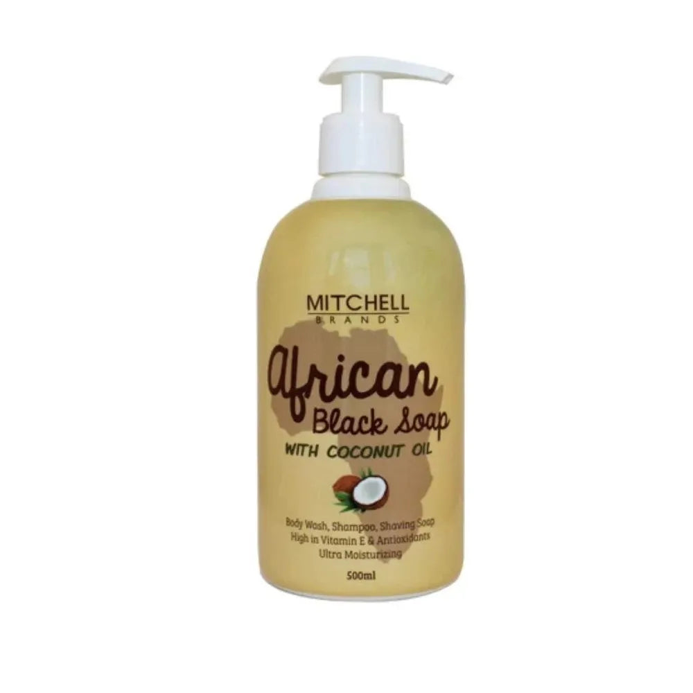 African Black Liquid Soap with Coconut Oil – 500ml - Beauty Exchange Beauty Supply