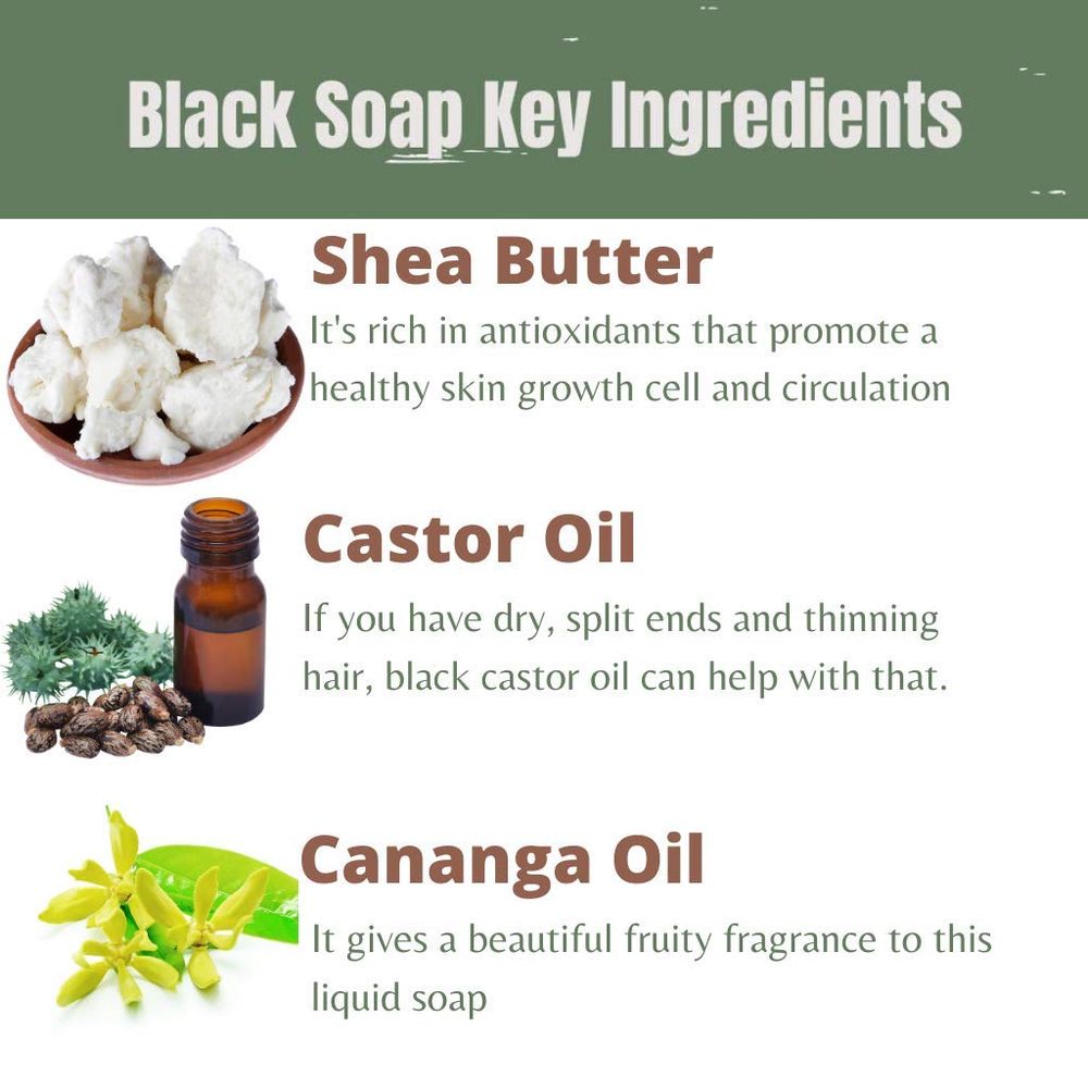 African Black Liquid Soap with Jamaican Castor Oil – 500ml - Beauty Exchange Beauty Supply