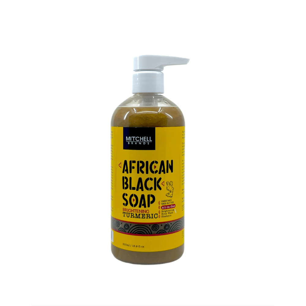 African Black Liquid Soap with Turmeric – 500ml - Beauty Exchange Beauty Supply
