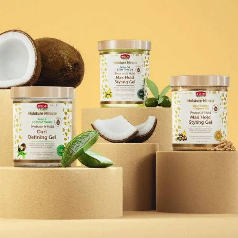 African Pride Black Castor & Jojoba Oil Max Hold Gel 18oz - Beauty Exchange Beauty Supply