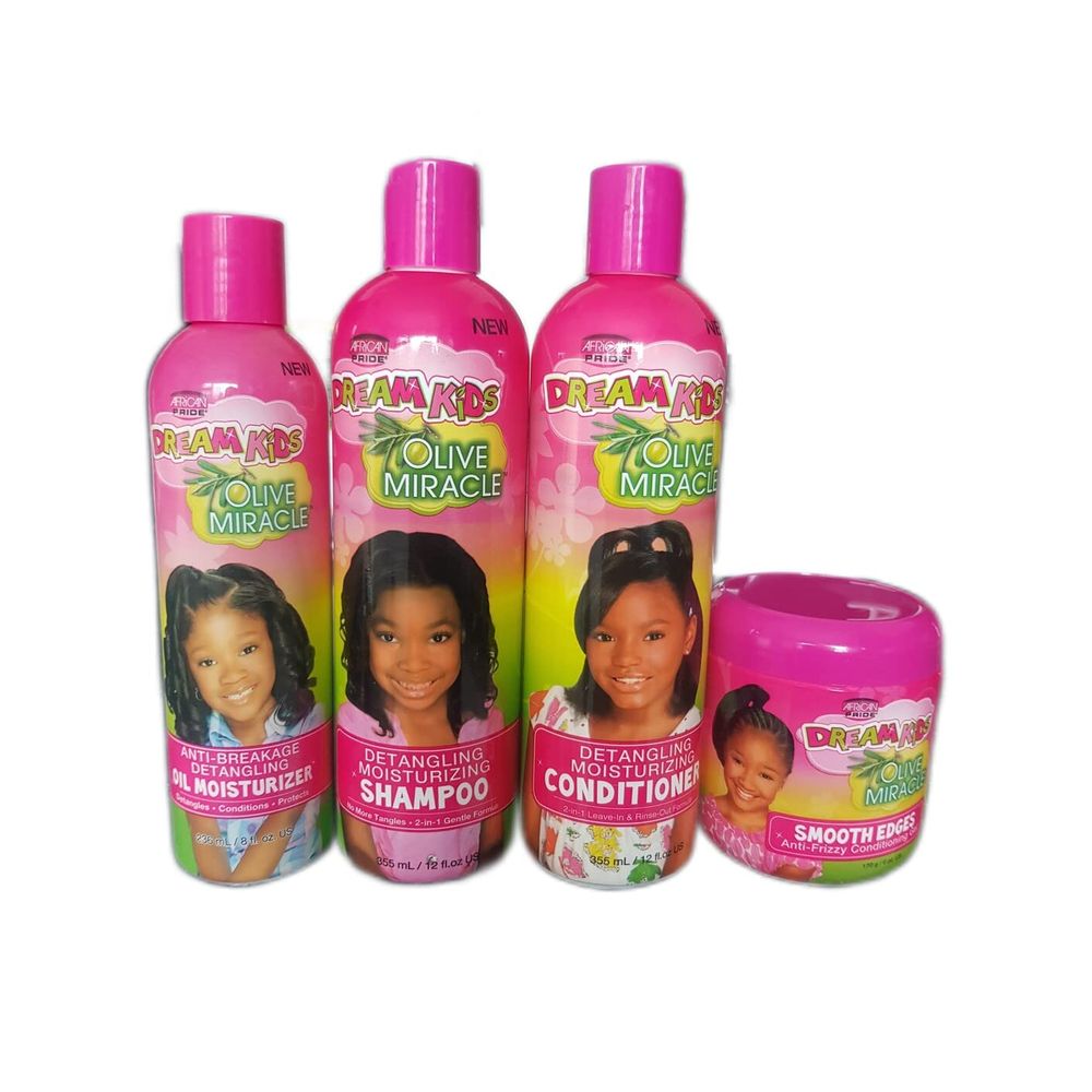 African Pride Dream Kids Olive Miracle – Full Hair Care Set for Kids - Beauty Exchange Beauty Supply