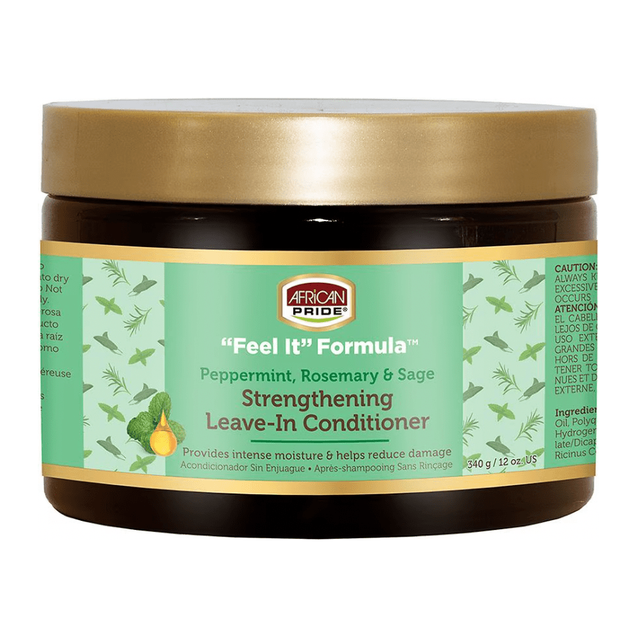 African Pride Feel It Formula – Peppermint, Rosemary & Sage | (3 Variants) Herbal Strengthening Hair Care – Choose from Detangler Cream, Leave - In Conditioner, or Deep Treatment Mask – 12 oz - Beauty Exchange Beauty Supply