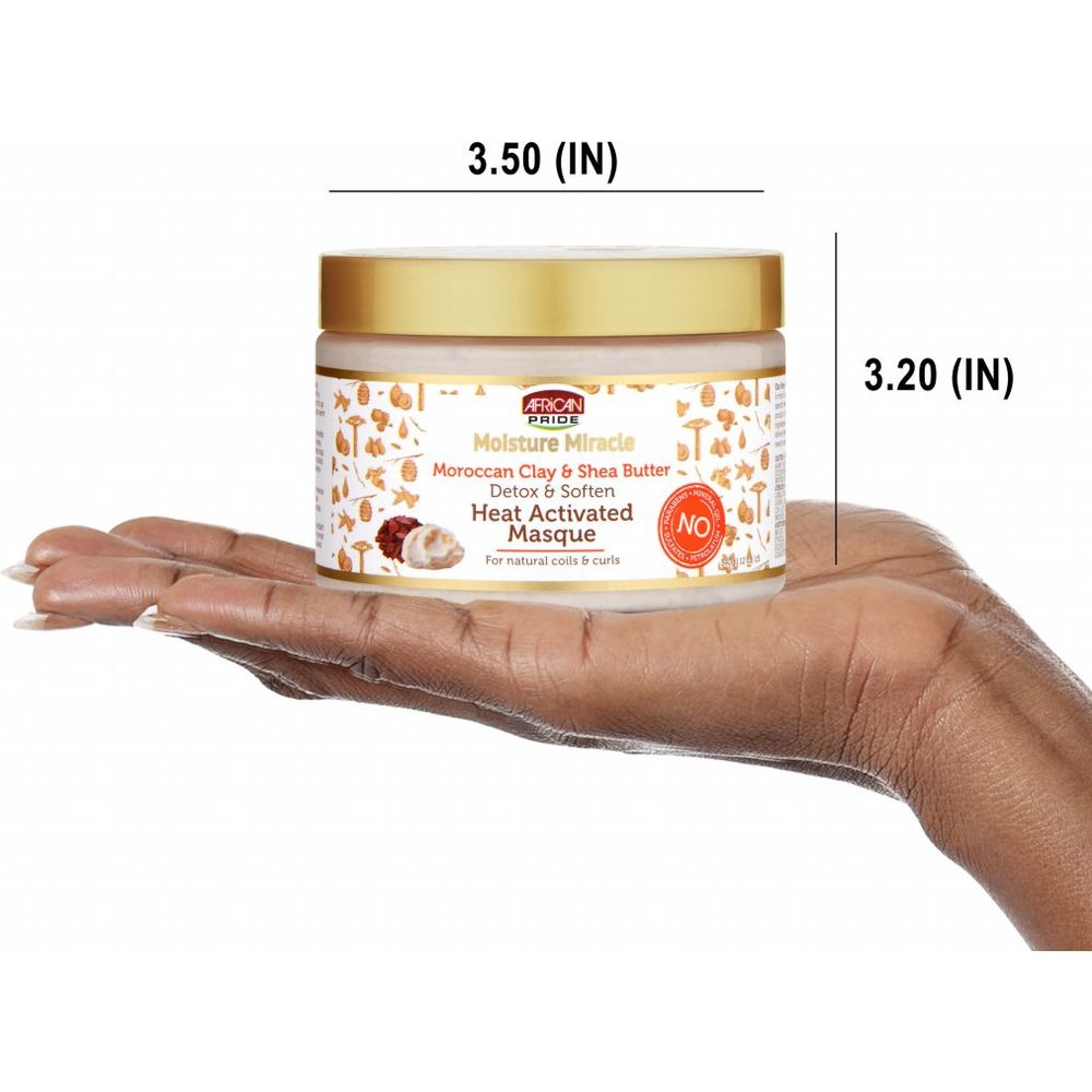 African Pride Moisture Miracle Styling & Repair Duo | (2 Variants) Shea Butter & Flaxseed Oil Curling Cream + Moroccan Clay & Shea Butter Masque – Define, Moisturize, and Restore – 12 oz - Beauty Exchange Beauty Supply
