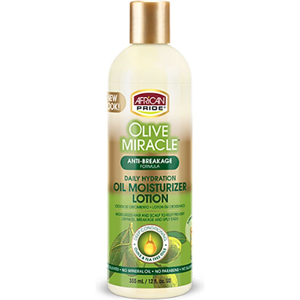 African Pride Olive Miracle Leave - In Conditioner | Moisturizing & Strengthening Formula for Damaged Hair – Unisex, Daily Use – 12oz & 15oz - Beauty Exchange Beauty Supply