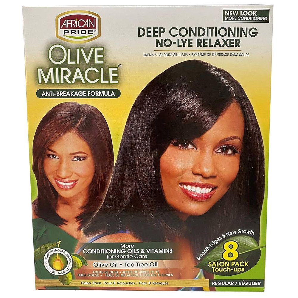 African Pride Olive Miracle Relaxer – Reg & Super Kits - Beauty Exchange Beauty Supply