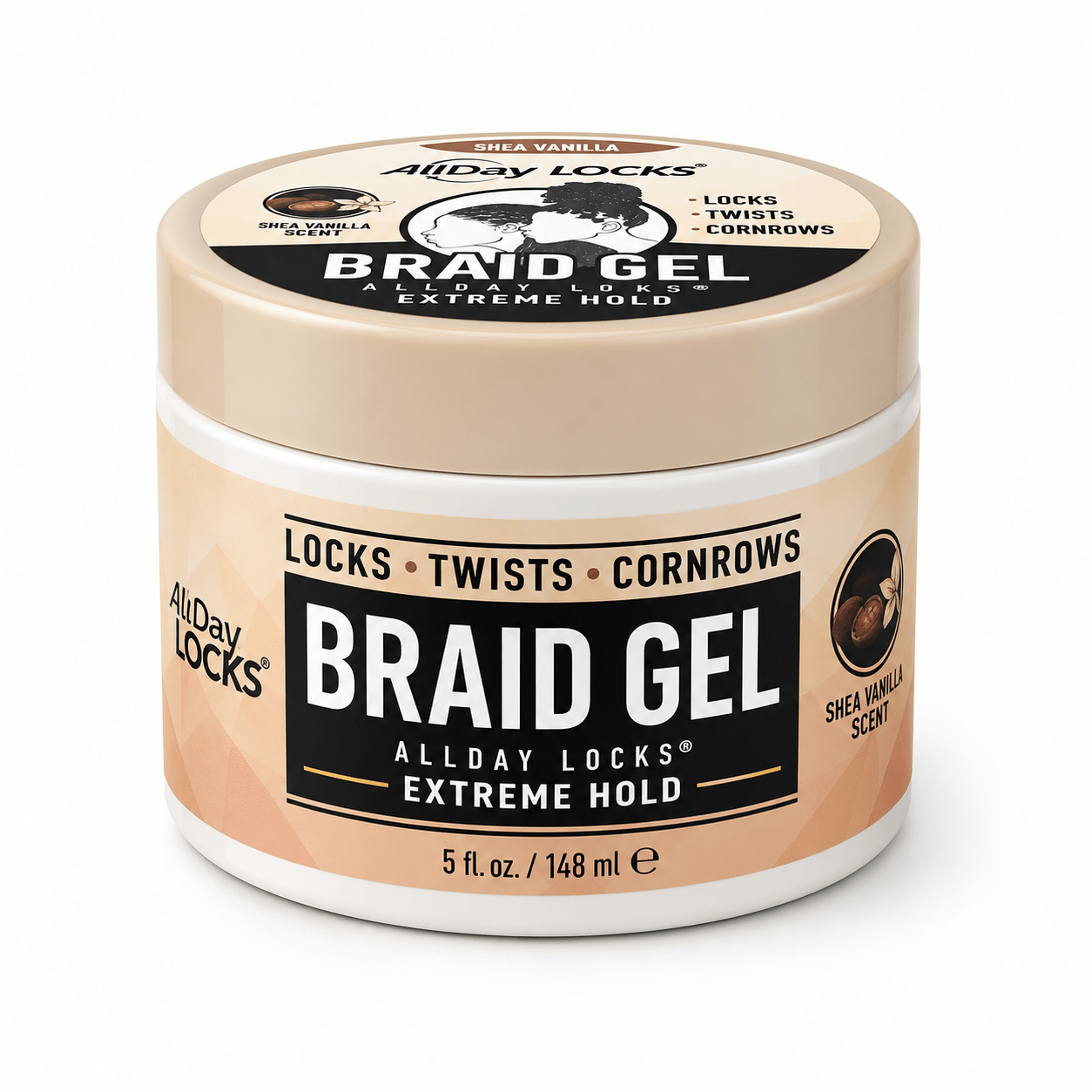 All Day Locks Braid Gel Shea Vanilla - Beauty Exchange Beauty Supply