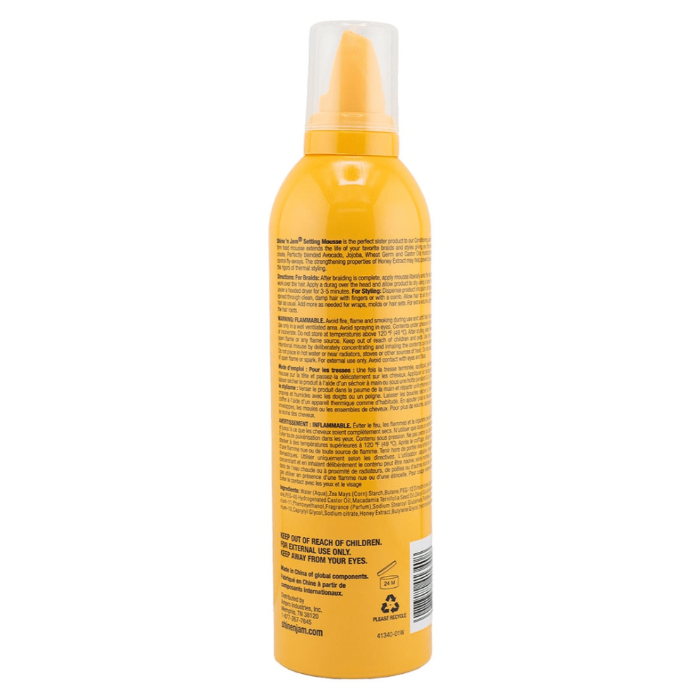 Ampro Shine N Jam Setting Mousse Firm & Extra Hold – 12oz - Beauty Exchange Beauty Supply