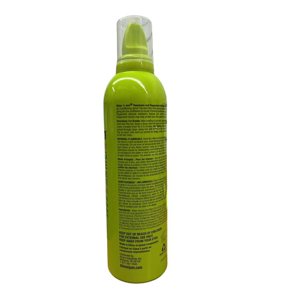 Ampro Shine N Jam Setting Mousse Firm & Extra Hold – 12oz - Beauty Exchange Beauty Supply