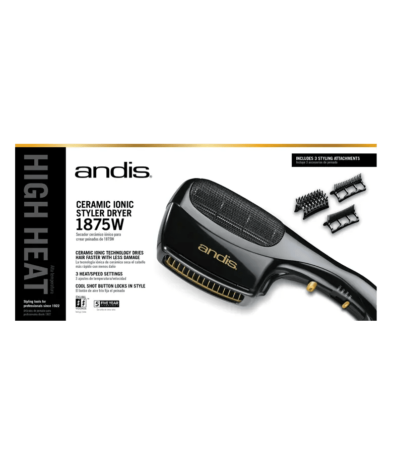 Andis Ceramic Ionic Styler Dryer 1875W – Legacy Edition - Beauty Exchange Beauty Supply