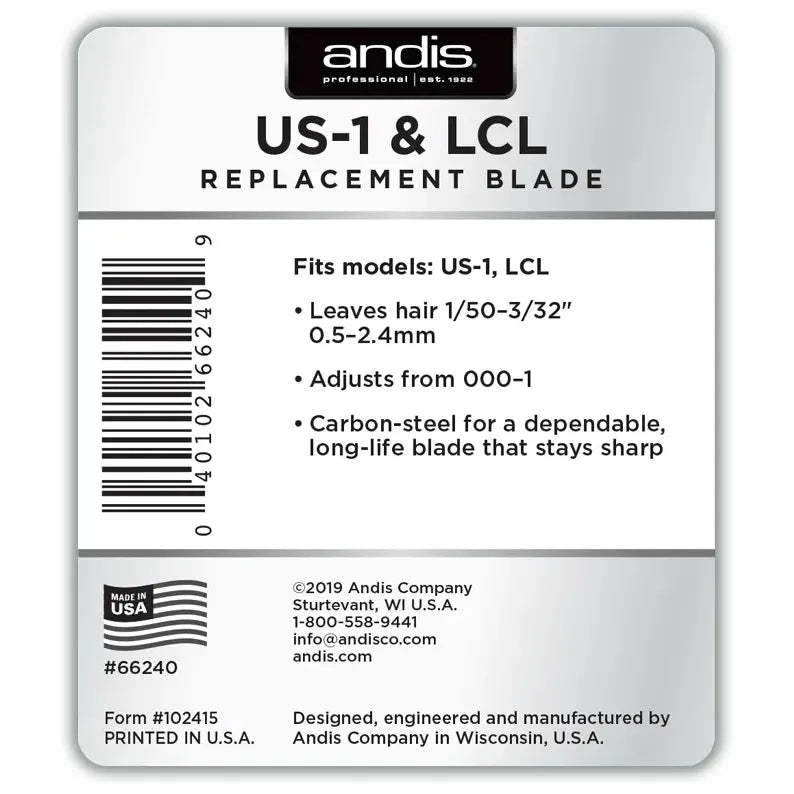 Andis US - 1 & LCL – Dual - Compatible Replacement Blade - Beauty Exchange Beauty Supply