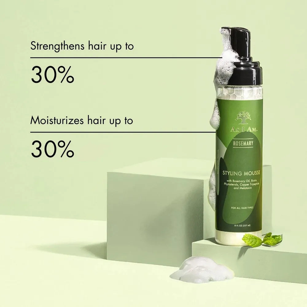 As I Am Rosemary Curl Hair Mousse – 8 fl oz - Beauty Exchange Beauty Supply