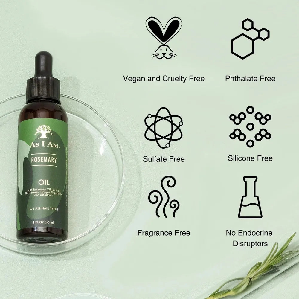 As I Am Rosemary Oil – 2 fl oz - Beauty Exchange Beauty Supply