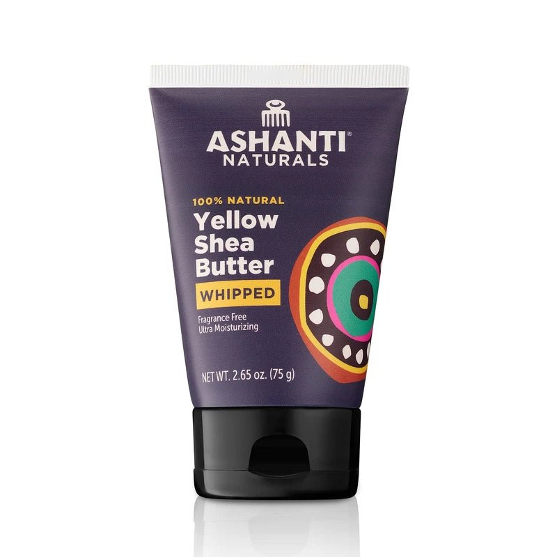 Ashanti Naturals 100% Whipped Shea Butter – 2 Variants (White & Yellow) – Pure, Natural Moisturizer – 2.65 oz Tube - Beauty Exchange Beauty Supply