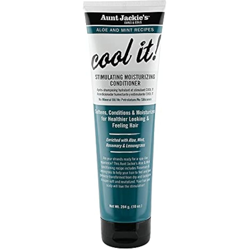 Aunt Jackie's Aloe & Mint Recipes Cool It! Stimulating Moisturizing Conditioner – 10 oz | Invigorating Hair & Scalp Treatment with Rosemary & Lemongrass - Beauty Exchange Beauty Supply