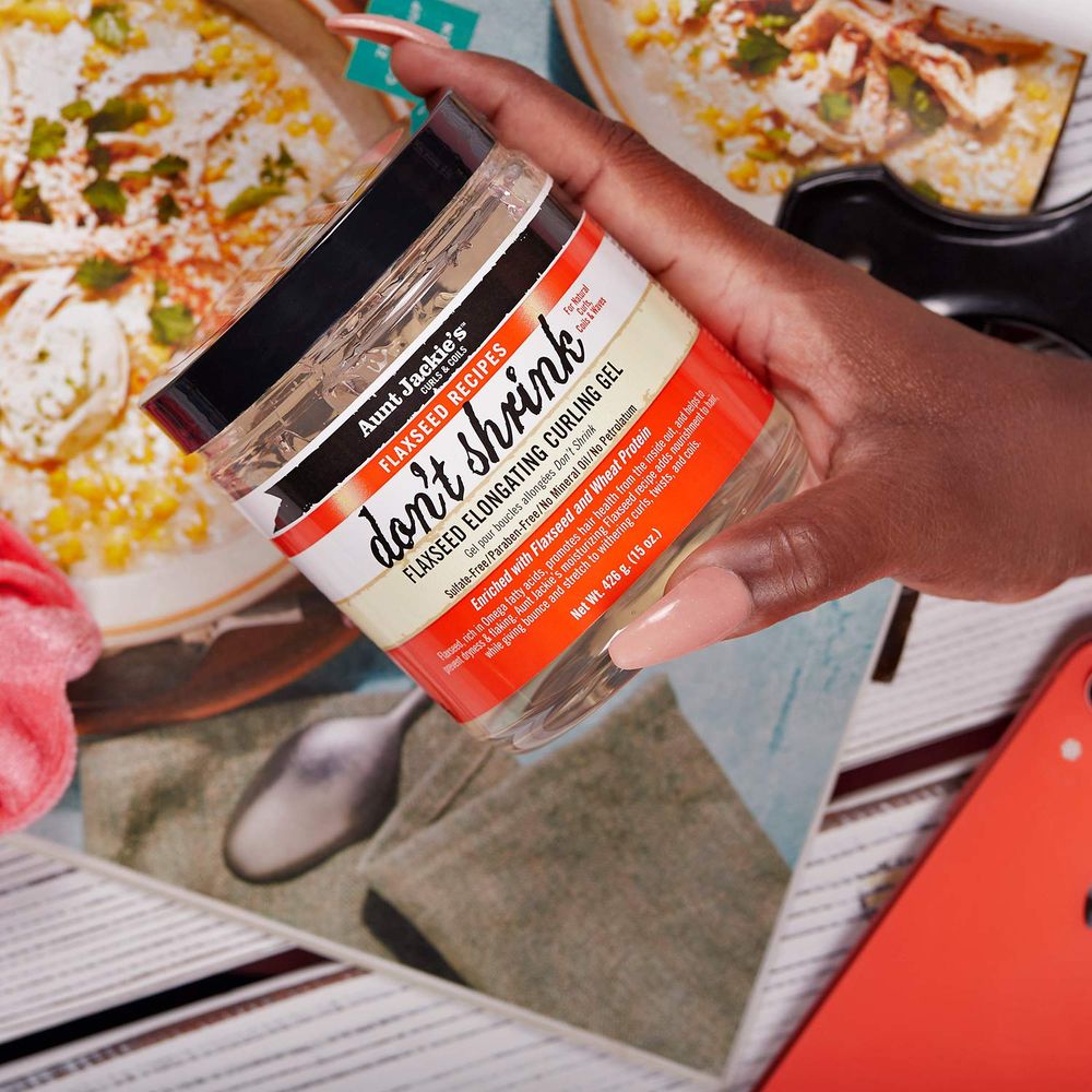 Aunt Jackie’s Don’t Shrink Flaxseed Elongating Curling Gel – 15 oz | Curl Definition & Stretch for Natural Hair - Beauty Exchange Beauty Supply