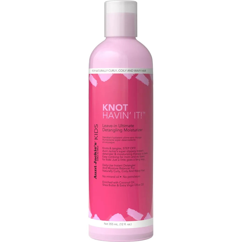 Aunt Jackie’s Girls Knot Havin’ It! Leave - In Ultimate Detangling Moisturizer | Tames Tangles & Softens Curls – 12oz - Beauty Exchange Beauty Supply
