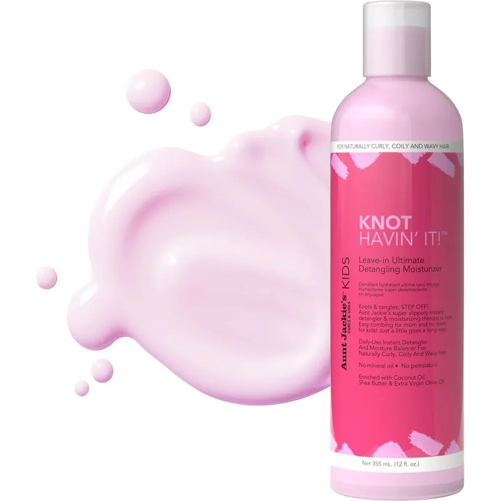 Aunt Jackie’s Girls Knot Havin’ It! Leave - In Ultimate Detangling Moisturizer | Tames Tangles & Softens Curls – 12oz - Beauty Exchange Beauty Supply