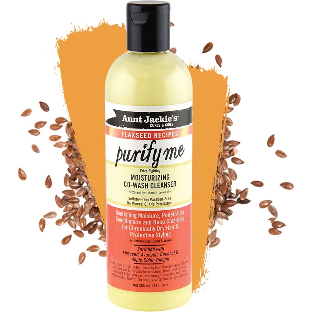 Aunt Jackie’s Purify Me Moisturizing Co - Wash Cleanser – 12 oz | Sulfate - Free 3 - in - 1 Cleanser for Natural Curls & Coils - Beauty Exchange Beauty Supply