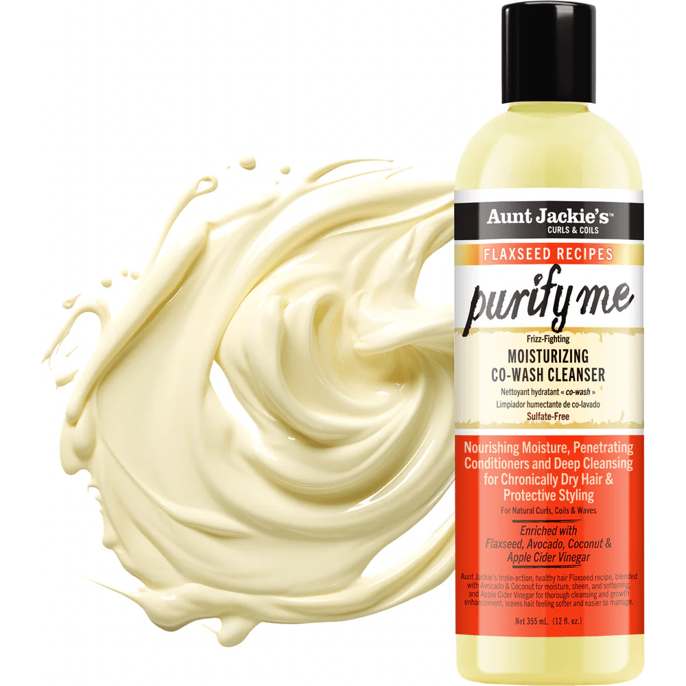 Aunt Jackie’s Purify Me Moisturizing Co - Wash Cleanser – 12 oz | Sulfate - Free 3 - in - 1 Cleanser for Natural Curls & Coils - Beauty Exchange Beauty Supply