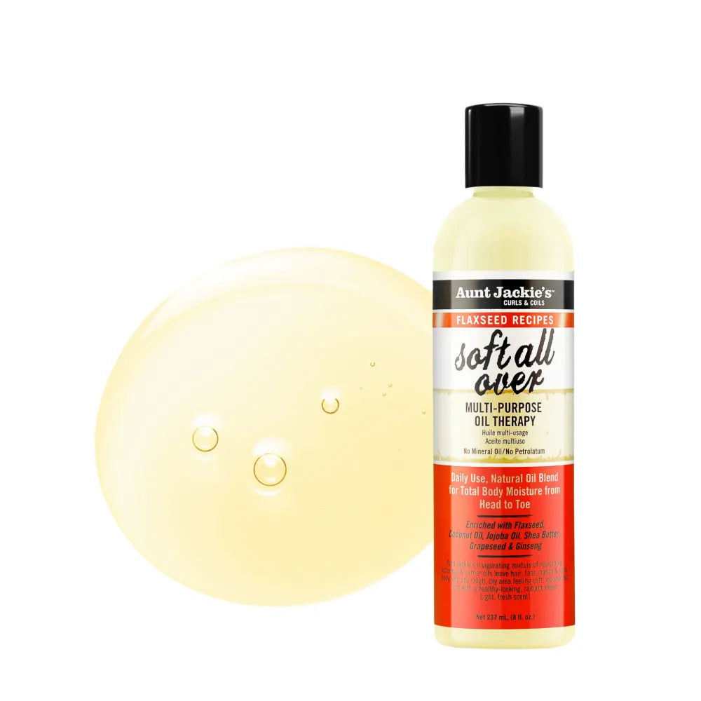 Aunt Jackie's Soft All Over Multi - Purpose Oil – 8 fl oz - Beauty Exchange Beauty Supply