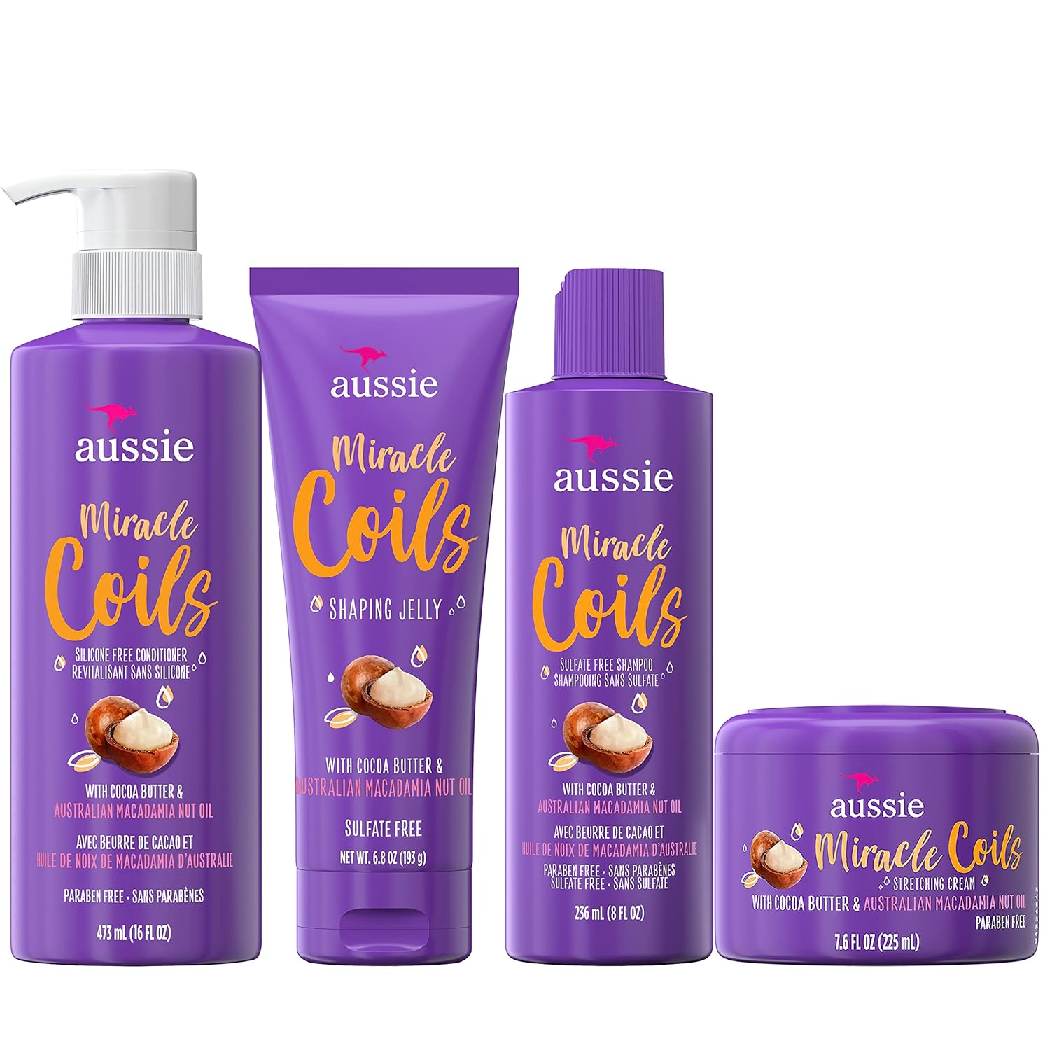 Aussie Miracle Coils Collection – Shampoo, Scalp Serum & Nourishing Oil - Beauty Exchange Beauty Supply