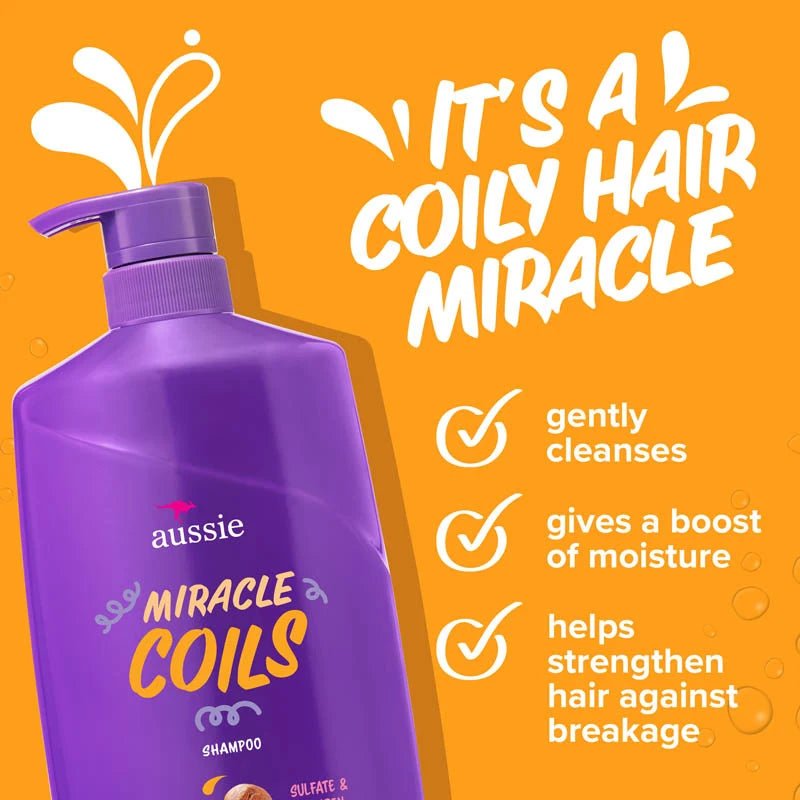 Aussie Miracle Coils Sulfate Free – Shampoo - Beauty Exchange Beauty Supply